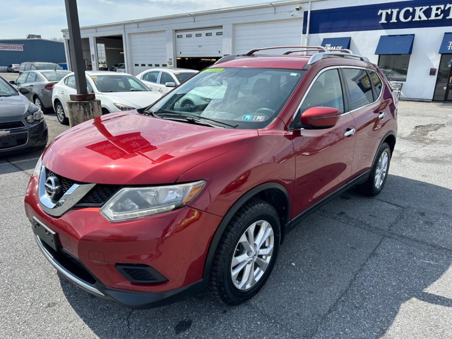 2016 RED Nissan Rogue SV AWD (KNMAT2MVXGP) with an 2.5L L4 DOHC 16V engine, CVT transmission, located at 1254 Manheim Pike, Lancaster, PA, 17601, (717) 393-9133, 40.062870, -76.323273 - Photo#0